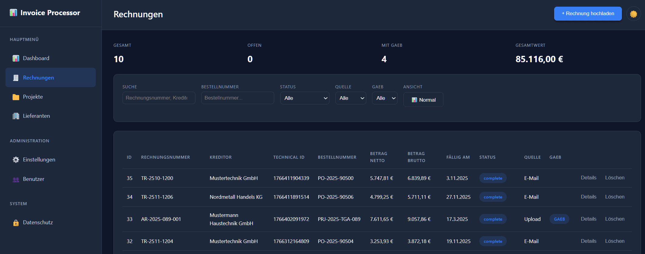 Invoice-Processor Screenshot
